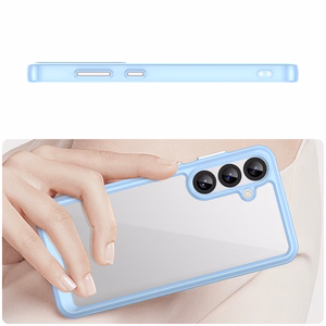 Kosmosa viedtālruņa apvalks Samsung Galaxy A36 ar elastīgu rāmi - zils