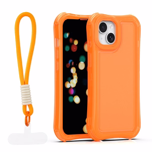 Safepop maciņš ar siksniņu priekš iPhone 13 6,1" oranžs