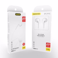Dudao X10S wisarkans in-ear austiņas 3.5mm mini jack 1.15m - balts