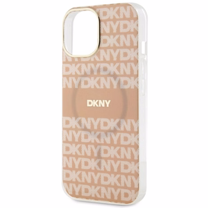 DKNY IML Mono un svītras Magnētiskais viedtālruņa apvalks iPhone 15 Plus / 14 Plus - rozā