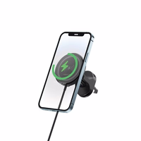 Forever automašīnas turētājs ventilācijas atverei MACH-300 magnētiskais ar bezvadu uzlādi melns Qi2 15W