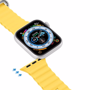Siksniņa Dux Ducis OceanWave Series Apple Watch 38/40/41mm dzeltena
