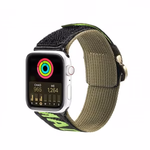 Band Dux Ducis "Outdoor" priekš Apple Watch 42mm/44mm/45mm Melns / Zaļš