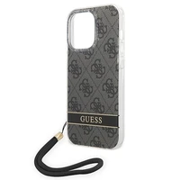 Guess GUOHCP14LH4STK iPhone 14 Pro 6.1 "melns / melns cietais apvalks 4G druka Siksna