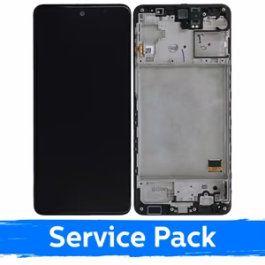 LCD дисплей совместимый с Samsung M317 M31s черный с рамкой (Service Pack)