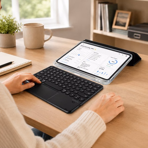 AmazingThing Minimal Case Keylite Combo Keyboard Case priekš iPad Air M3 11" - melns