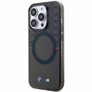 Apvalks BMW BMHMP14XHGPK iPhone 14 Pro Max 6.7" pelēks/pelēks cietais apvalks Raksts MagSafe