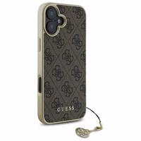 Guess 4G Charms Kolekcijas viedtālruņa apvalks iPhone 16 Plus - brūns