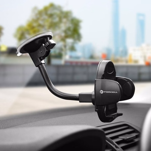 Автомобильный держатель телефона Forcell F-Grip Oval 17 см лобовое стекло / приборная панель / воздуховод чёрный