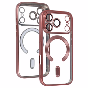 Metallic Magsafe maciņš iPhone 17 Pro rozā