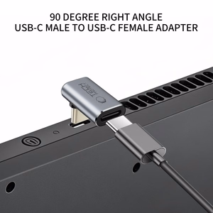 Tech-Protect Ultraboost AA02 USB-C leņķa adapteris - pelēks