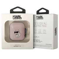 Karl Lagerfeld KLA2HNCHTCP Airpods 1/2 apvalks rozā/rozā Ikonik Choupette