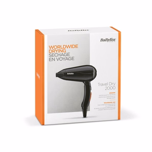 BaByliss Travel Dry 2000 5344E – fēns, 2000 W, melns