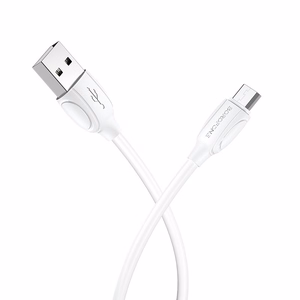 USB kabelis Borofone BX19 USB-A uz MicroUSB 1,0 m, balts