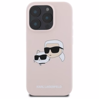 Viedtālruņa apvalks Karl Lagerfeld Silikona Nauble Heads Print MagSafe iPhone 16 Pro Max - rozā