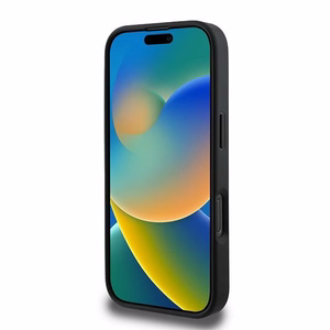 Guess 4G Liels logotipa apvalks viedtālrunim iPhone 16 Pro - melns