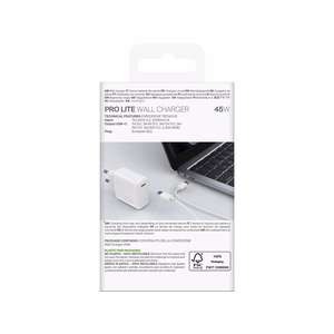 Puro PROLITE 45W USB-C sienas lādētājs - balts