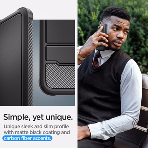 Spigen Rugged Armor viedtālruņa apvalks Samsung Galaxy S24 - matēts melns