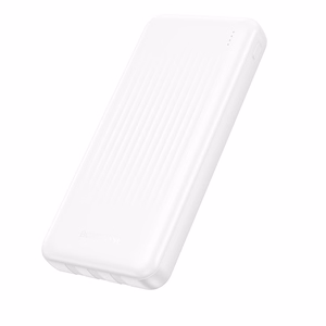 Borofone BJ79 Clever ārējais akumulators 10000mAh USB ar Type-C un Lightning kabeļiem balts