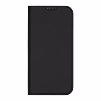 Dux Ducis Skin Pro viedtālruņa apvalks iPhone 16 Pro ar atveramu vāciņu un karšu nodalījumu - melns