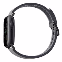 Uniq Straden ādas Hybrid siksniņa priekš Apple Watch 1/2/3/4/5/6/7/8/SE/SE2/Ultra 42/44/45/49mm - pelēks
