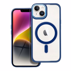 Magnētiskais viedtālruņa apvalks COLOR EDGE MAG COVER ar MagSafe iPhone 14 tumši zils