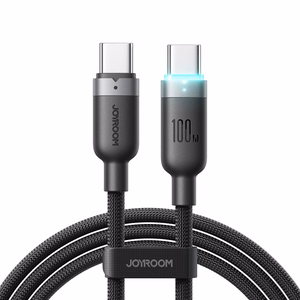 Joyroom S-A63 USB-C–USB-C kabelis, 100 W, 1,2 m, melns