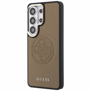 Guess maciņš Perforated Logo MagSafe priekš Samsung Galaxy S26 Ultra brūns