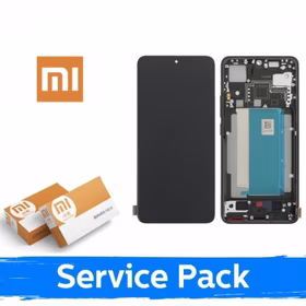 LCD displejs saderīgs ar Xiaomi Poco F6 Pro 5G ar rāmi / melns / (Service Pack)