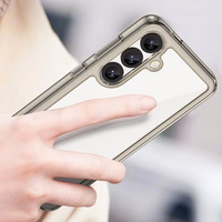 Outer Space viedtālruņa apvalks iPhone 16e elastīgs rāmja vāks - caurspīdīgs, melns