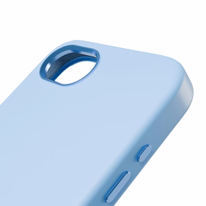 Puro šķidrā silikona viedtālruņa apvalks "ICON MAG PRO" ar magnētisko, metāla pogām un kameras gredzenu iPhone 16E, zils