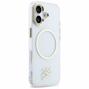 Karl Lagerfeld IML KL Script Logo MagSafe Maciņš for iPhone 17 - caurspīdīgs