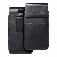 ROYAL - Ādas universāla kabata ar flap melna - Izmērs 2XL+ platums - SAMSUNG A12 / NOTE 9 / XIAOMI REDMI NOTE 10 PRO