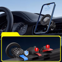 Auto turētājs BH-16A karboniskais magnētiskais MagSafe uz gaisa ventilācijas atveri melns (m)