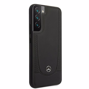 Mercedes ādas Urban Line viedtālruņa apvalks Samsung Galaxy S22+ - melns