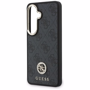 Guess 4G Big Rhinestone Triangle Strap MagSafe maciņš + siksniņa Samsung Galaxy S26 melns