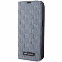 Karl Lagerfeld KLBKP14XSAKLHPG iPhone 14 Pro Max 6.7" Viedtālruņa apvalks sudraba sudraba Saffiano Monogrāms
