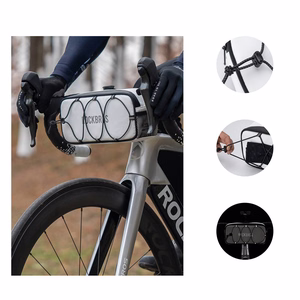 Rockbros TL001 ROAD TO SKY 1.9L ūdensizturīga velosipēda stūres soma - balta