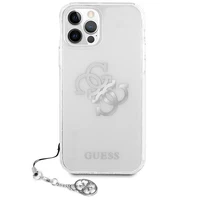 Guess GUHCP12LKS4GSI iPhone 12 Pro Max 6.7" Caurspīdīgs cietais apvalks 4G Sudraba piekariņi kolekcija