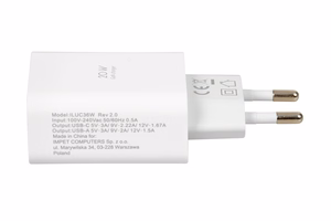 Sienas lādētājs iBOX C-36 GaN PD20W, balts