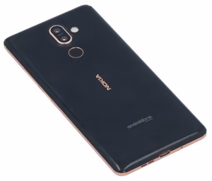 Aizmugurējais vāciņš Nokia 7 Plus melns/vara oriģināls (lietots Grade A)