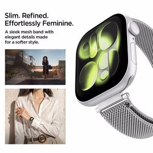 SPIGEN WBM4 ремешок Apple Watch 8 / 9 / 10 / 11 / SE (40 / 41 / 42 MM) серебристый