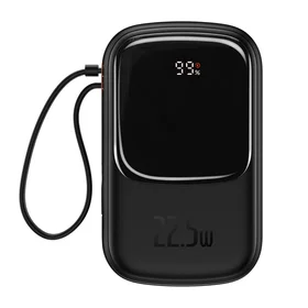 Baseus portatīvais lādētājs 20000mAh Qpow Pro - USB + Type C - PD 22,5W ar Type C kabeli (PPQD060301) melna