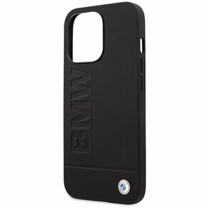 Viedtālruņa apvalks BMW BMHMP14LSLLBK iPhone 14 Pro 6,1" melns/melna cietais apvalks Paraksta Logotipa Iespaids Magnētiskais