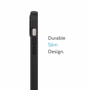 Speck Presidio2 Pro MagSafe vāciņš ierīcei iPhone 15 Plus / 14 Plus, ar Microban pretmikrobu aizsardzību, “Black / Black / White” krāsu kombinācija
