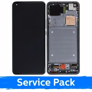 LCD Display Compatible With Xiaomi Mi 11 Ultra With Frame / Ceramic Black / (Service Pack)