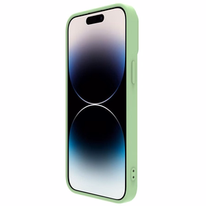 Korpuss Nillkin CamShield Silky Silicone Apple iPhone 15 Pro Max gaiši zaļš
