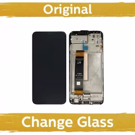 LCD Displejs Saderīgs ar Samsung M336 M33 5G Melns ar Frame (Renewed: China)