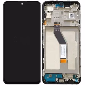 LCD ekrāns Xiaomi Poco M4 Pro 5G/Redmi Note 11S 5G/Redmi Note 11T 5G ar skārienjutīgo ekrānu ar rāmi melns oriģināls (service pack)