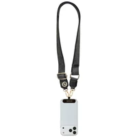 GUESS universālais siksna GUUCNP4DGMK (4G PU siksna, piestiprinājums, ar Strass metāla logotipu) melna